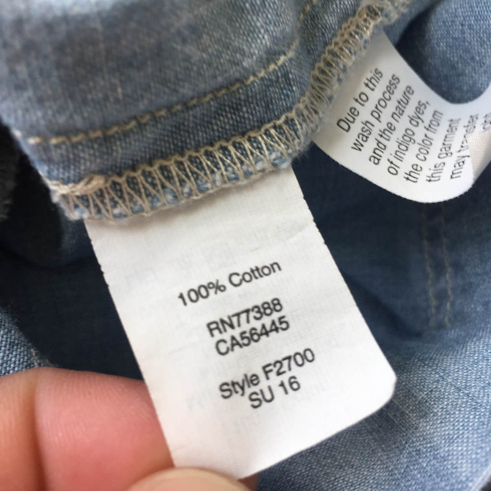 Madewell Chambray Lace-up Shift Dress S Sleeveless - Picture 7 of 7